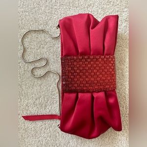 Banana Republic red clutch